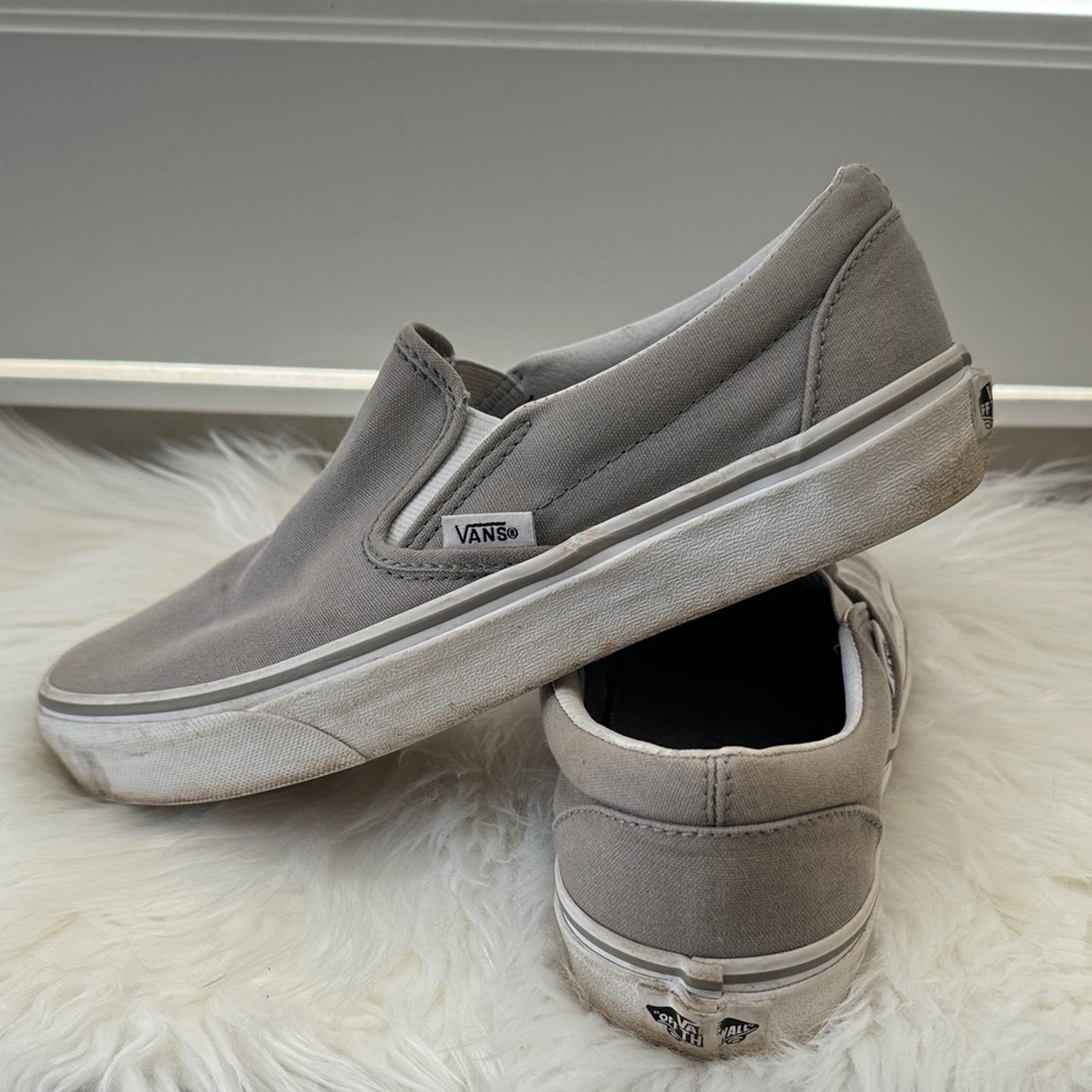 Gray Vans Slip-On Shoes
